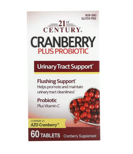 21st Century, Cranberry Plus Probiotic, Cranberry und Probiotika , 60 Tabletten