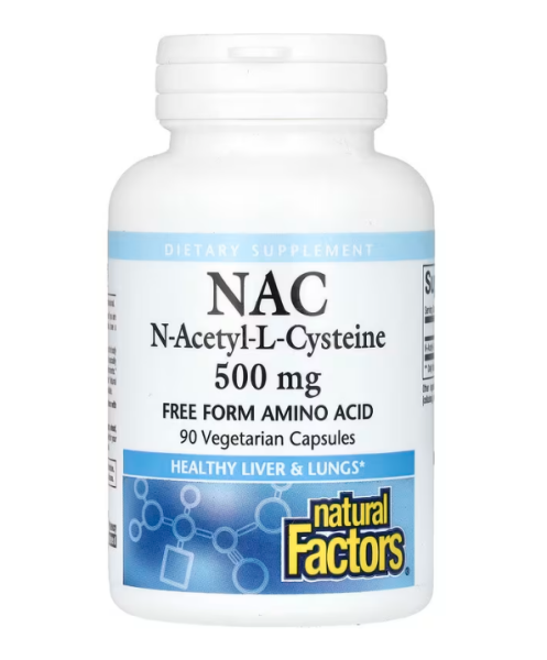Natural Factors, N-Acetyl-L-Cystein, 500 mg, 90 vegetarische Kapseln