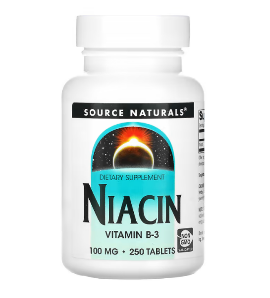 Source Naturals, Niacin, 100 mg, 250 Tabletten