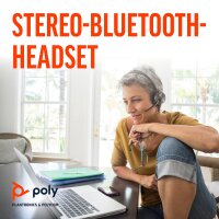 Poly - Voyager Focus 2 UC USB-A Headset (Plantronics) - Bluetooth Dual-Ear (Stereo) Headset with Boom Mic - USB-A PC/Mac Compatible - Active Noise Canceling - Works with Teams, Zoom & more