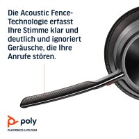 Poly - Voyager Focus 2 UC USB-A Headset (Plantronics) - Bluetooth Dual-Ear (Stereo) Headset with Boom Mic - USB-A PC/Mac Compatible - Active Noise Canceling - Works with Teams, Zoom & more