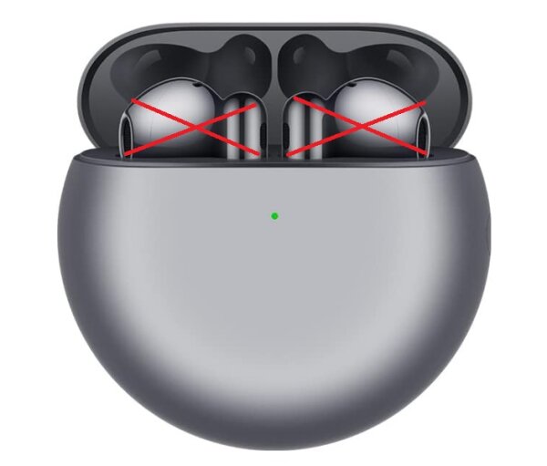 Huawei FreeBuds 4, NUR LADECASE, Bluetooth Kopfhörer, Wireless, Bluetooth, AP52 Adapter, Silber