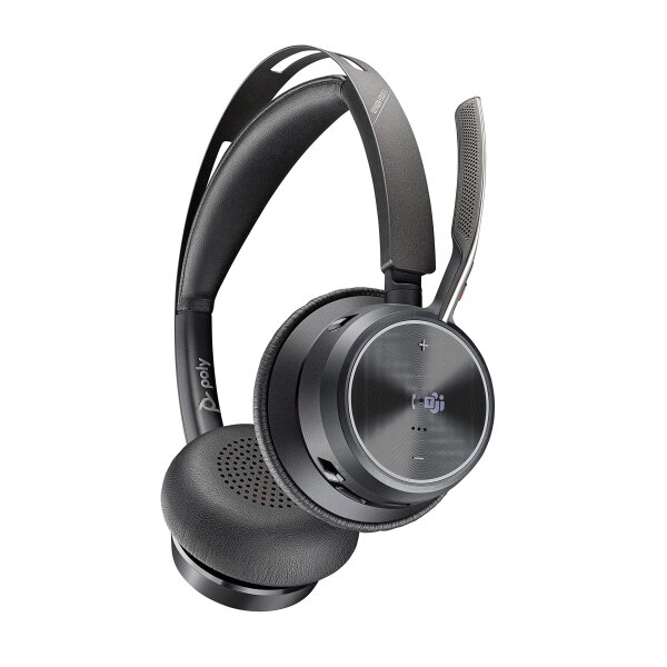 Poly - Voyager Focus 2 UC BITTE LESEN USB-A Headset (Plantronics) - Bluetooth Dual-Ear (Stereo) Headset with Boom Mic - USB-A PC/Mac Compatible - Active Noise Canceling - Works with Teams (Certified), Zoom & more #1