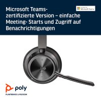 Poly - Voyager Focus 2 UC BITTE LESEN USB-A Headset (Plantronics) - Bluetooth Dual-Ear (Stereo) Headset with Boom Mic - USB-A PC/Mac Compatible - Active Noise Canceling - Works with Teams (Certified), Zoom & more #1