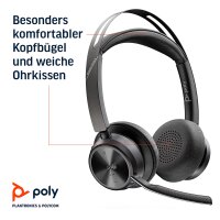 Poly - Voyager Focus 2 UC BITTE LESEN USB-A Headset (Plantronics) - Bluetooth Dual-Ear (Stereo) Headset with Boom Mic - USB-A PC/Mac Compatible - Active Noise Canceling - Works with Teams (Certified), Zoom & more #1